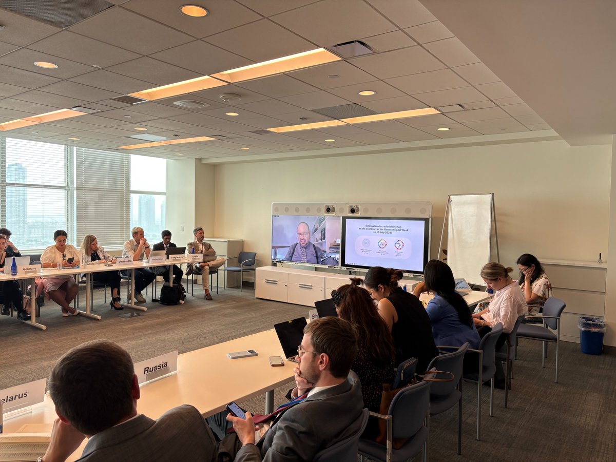 ITUatUNHQ's tweet photo. @ITU and @UNESCO were pleased to organize today’s debrief on Geneva Digital Week, sharing key outcomes from the Global Dialogue on AI Governance, @AIforGood and @WSISprocess Forum, and reaffirming our shared commitment to inclusive, safe and human-centred digital cooperation. https://t.co/3UxvBuV9Ju