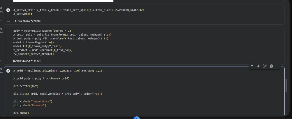 gowtham_chou's tweet photo. Another productive ML session! 🔥

Today I:
✅ Learned Polynomial Regression from scratch.
✅ Understood feature transformation with polynomial features.
✅ Practiced Seaborn basics for data visualization.

#ML #Python #Seaborn #PolynomialRegression #BuildInPublic https://t.co/9vvEwP2bxc