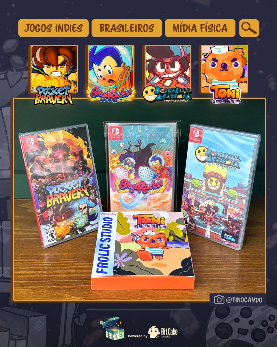 madeinbrsale's tweet photo. O assunto de hoje é: Mídia Física de Jogos Brasileiros 😌🙌
Conta pra gente qual #jogobr você tem por aí, ou qual gostaria de ter em mídia física na sua prateleira?

Para te inspirar, se liga nessa coleção maneira do nosso Bill, aqui do BRIndies!
#BRINDIcações #IndieGames https://t.co/rQ6mqtDJoJ