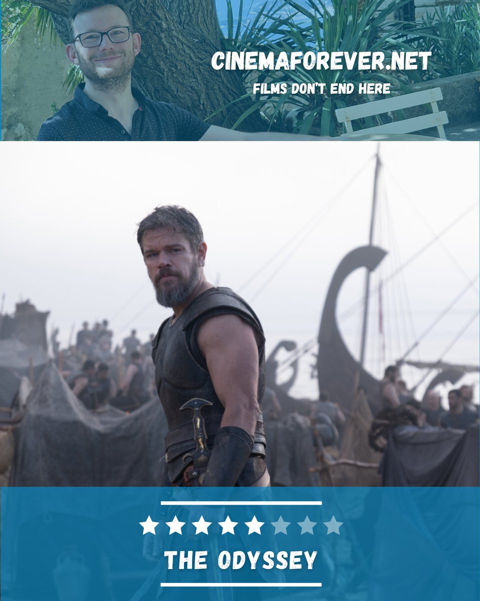 CinemaForever's tweet photo. #Filmreview #TheOdyssey
📽 Christopher Nolan takes on Homer – and the result is more contradiction than triumph. Read my full review of "The Odyssey" starring Matt Damon and Anne Hathaway here! 👇
https://t.co/kGuIYdiPDu https://t.co/afwZQxirTq