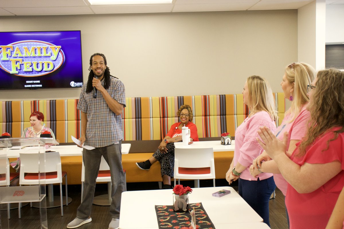 ADPCareers's tweet photo. At ADP Louisville, team spirit (and some fun, healthy competition) extends beyond day-to-day responsibilities. Whether it's a quick break to race tricycles 🏁, sing our hearts out 🎤, or face off in Family Feud, it’s all about connection, fun, and cheering each other on.
#ADPLife https://t.co/CxihJHlDg6