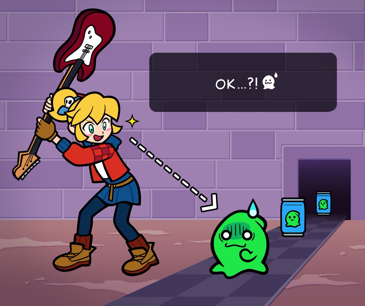 NecroDancerGame's tweet photo. Our team is having a blast with Rhythm Heaven Groove, so we had to reimagine Cadence in the Rhythm Heaven style 🥹

Who else is playing?? https://t.co/GVZaAH58HJ