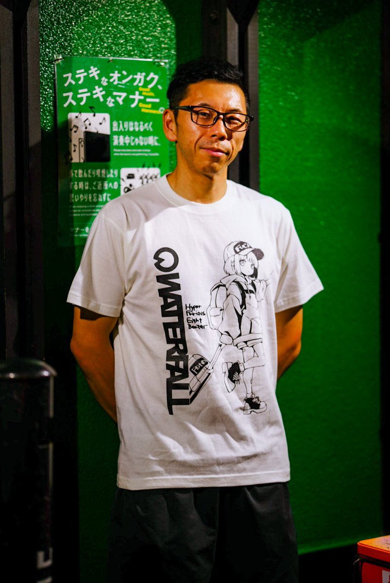 WATERFALL_tw's tweet photo. 【New T-シャツ 販売開始！！🔥👕
】
黒ボディTシャツ在庫極小につき、白ボディのキャラクターTシャツを7/18郡山から発売します！👕

ロゴを刷新、人気のキャラクターはそのままに、爽やかな夏を彩る🏖
Model:カズヤルンルン丸 @dr_wf https://t.co/3BYSV6dM1c