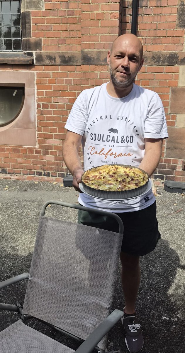 soul_chester's tweet photo. Pictures dont lie - the pure joy on the faces of our SIAB Thursday group as they worked brilliantly to produce a delicious summery meal, bruschetta, leek &amp; bacon tart, cucumber salad, french bean &amp; walnut salad, homemade mayonnaise and a strawberry &amp; blueberry griestorte! https://t.co/pupZjs0FK1