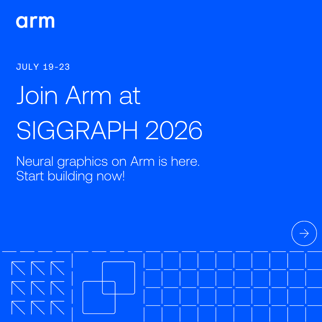 ArmSoftwareDev's tweet photo. There are only 4 days until Arm Create at #SIGGRAPH2026. 
 
Register today to experience Neural Dawn through demos and expert conversations and learn how to start building with these technologies.
 
🔗: https://t.co/aE73rYeH6K https://t.co/rRe8ntvCIr
