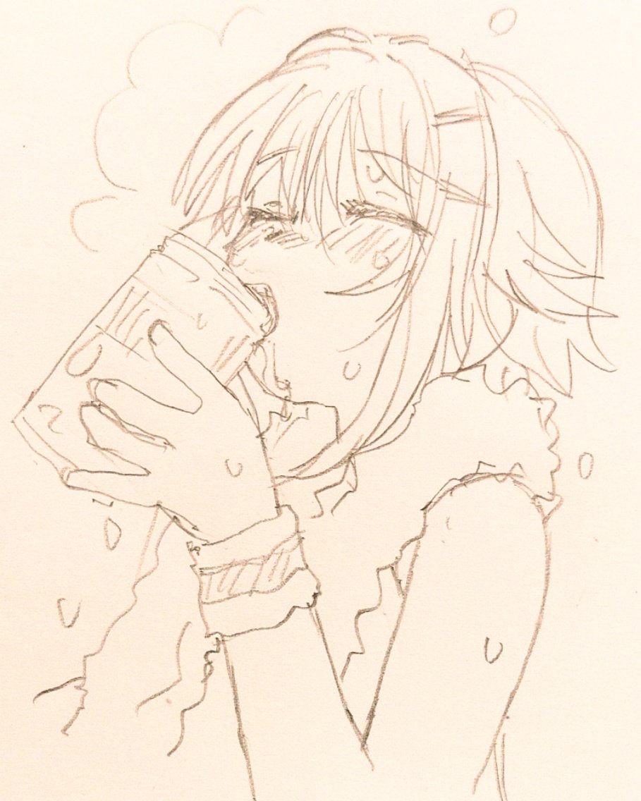 sakaki_fff's tweet photo. 朝イチらくがき幸子
早朝レッスンあとの1本がたまらないんですよ(uρu;) https://t.co/VPbYPeLsC0