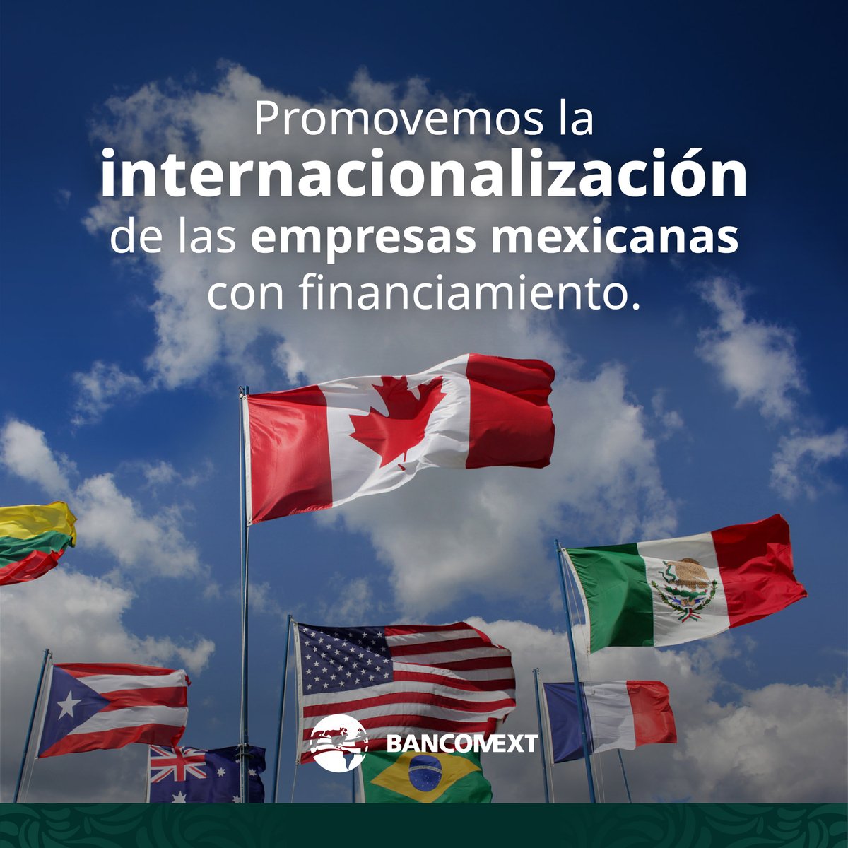 bancomext's tweet photo. En #Bancomext impulsamos la internacionalización de las empresas mexicanas con financiamiento y garantías para expandir sus operaciones y fortalecer su presencia en mercados globales.

¿Te interesa? Entra a➡️ https://t.co/8FWPldWAZj https://t.co/l0TH71otke