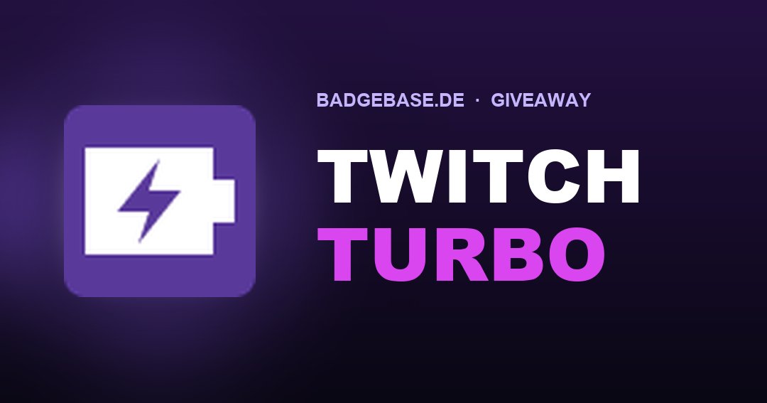 BadgeBaseTwitch's tweet photo. ⚡️ Twitch Turbo Giveaway 

🎁 https://t.co/DvDqvfLWp9 https://t.co/OQwgBNtyK3