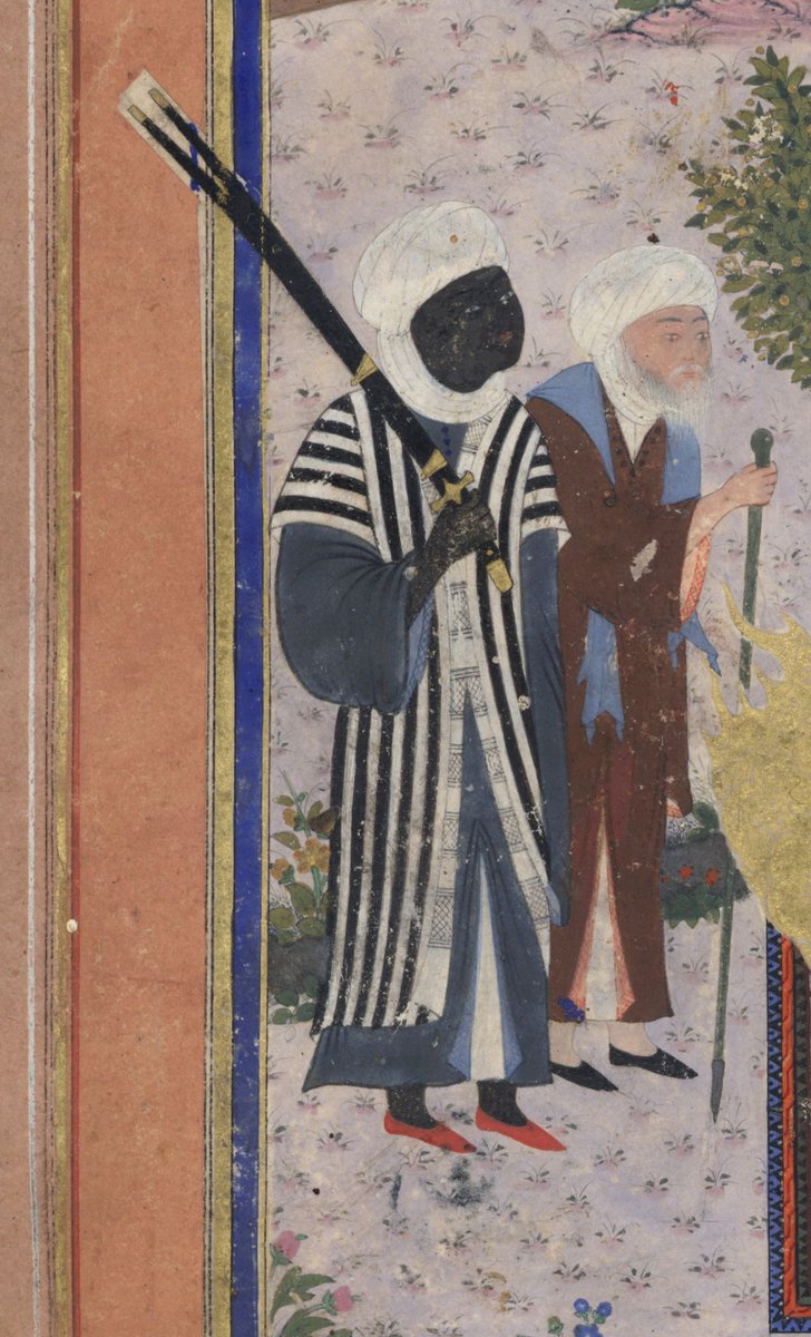AlMaqamat_'s tweet photo. Bilal ibn Rabah, Companion of the Prophet, from the 15th-century manuscript Qisas al-Anbiya https://t.co/7nLLDZK0WB