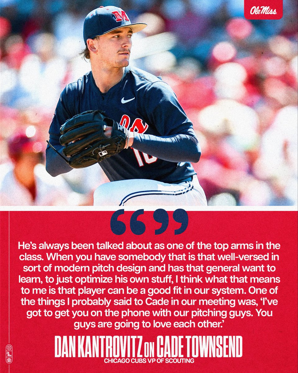 OleMissBSB's tweet photo. The @Cubs got their guy 💪 https://t.co/E9Y9i2UEhL