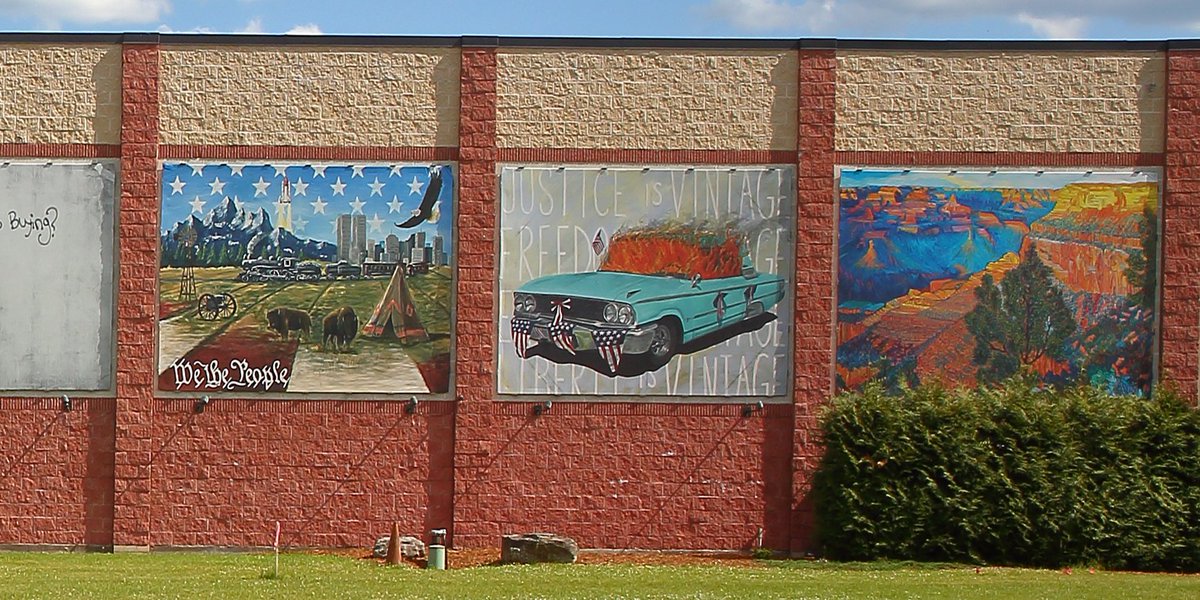 ARTWORKintl's tweet photo. KATHLEEN FRANK: GREAT WALL OF HONESDALE

The 2026 theme for the exhibit is “American Perspective”, in conjunction with America250.
The juried artwork of the following twelve artists is featured from June 2026 until June 2027. #kathleenfrank https://t.co/RaVgILpyTH
