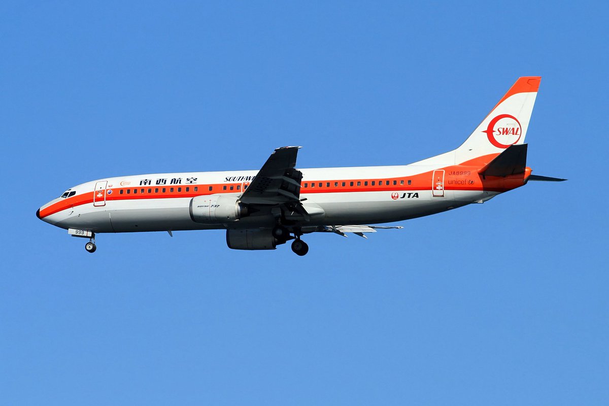 日本トランスオーシャン航空 B737-400 「SWALジェット」（B737-446