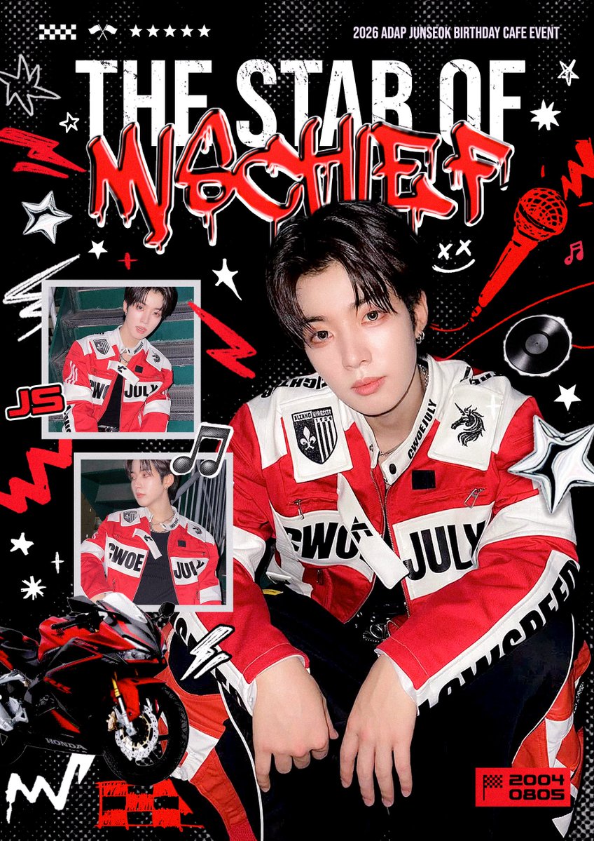 zzang_jsk's tweet photo. 𝟮𝟬𝟮𝟲 𝗛𝗔𝗣𝗣𝗬 𝗝𝗨𝗡𝗦𝗘𝗢𝗞 𝗗𝗔𝗬
𝗕𝗜𝗥𝗧𝗛𝗗𝗔𝗬 𝗖𝗔𝗙𝗘 𝗘𝗩𝗘𝗡𝗧

🏎 THE STAR OF MISCHIEF💨

🏁 카페 문스트럭러브
🏁 𝟮𝟬𝟮𝟲.𝟬𝟳.𝟯𝟭
🏁 𝟭𝟮:𝟬𝟬-𝟭𝟵:𝟬𝟬

#빛나는_늑대_왕자
#ADAP #에이댑 #준석 #junseok 
#ALL_DREAMS_ARE_POSSIBLE https://t.co/fi4PexHqgz