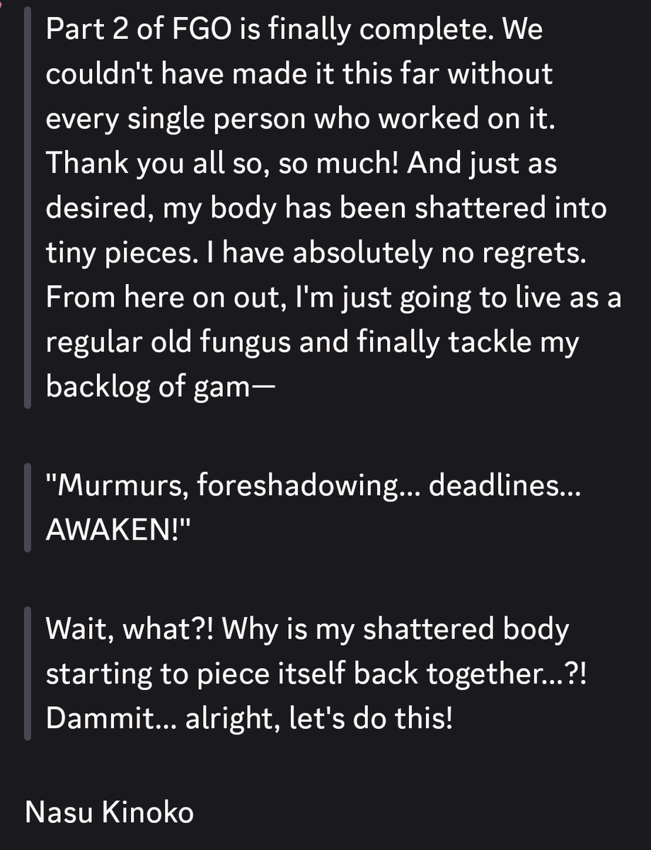 theUdonSamurai's tweet photo. Nasu's Comments from FGO Exhibition
#fgo https://t.co/6xmodiGqep
