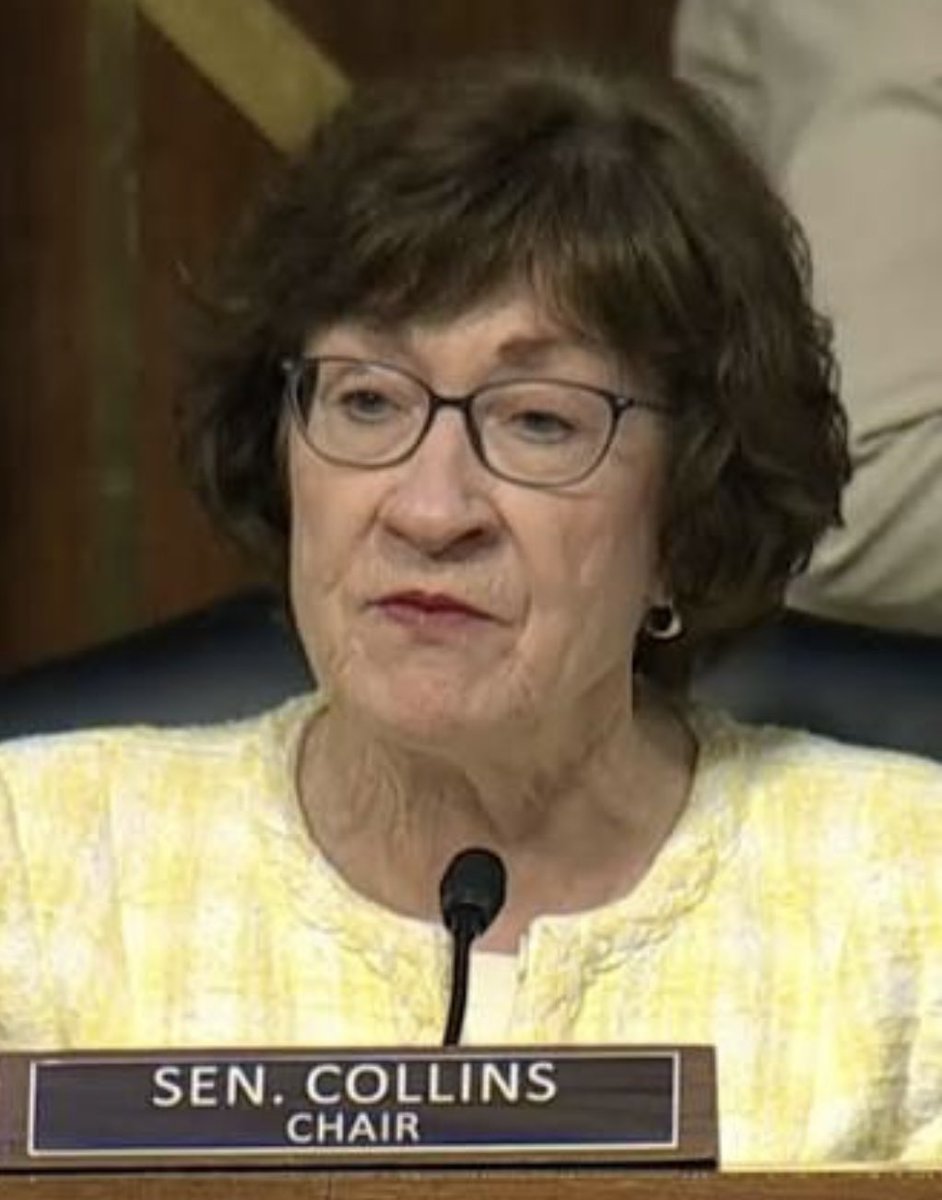 NotHoodlum's tweet photo. Don’t let her con you. Susan Collins is the Chair of the Senate Appropriations Committee. She’s in charge of ICE funding. Collins voted for an ADDITIONAL $70 billion while they already received $170 billion and still had $95 billion in unobligated funds. Vote her out. https://t.co/TMLLBT0Xn6