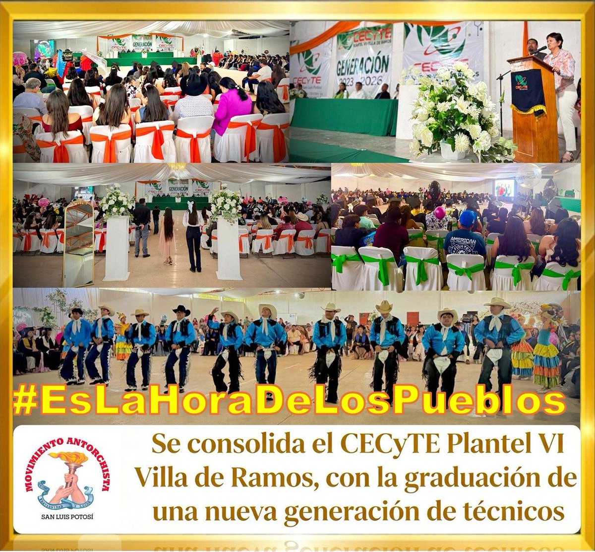 Jesuss_Ram's tweet photo. De preescolar a universidad: ENCA, UCAP y CECyTE celebrando clausuras. "Es la hora de los pueblos" sigue creciendo.  #EsLaHoraDeLosPueblos https://t.co/2yjtJz9VYx