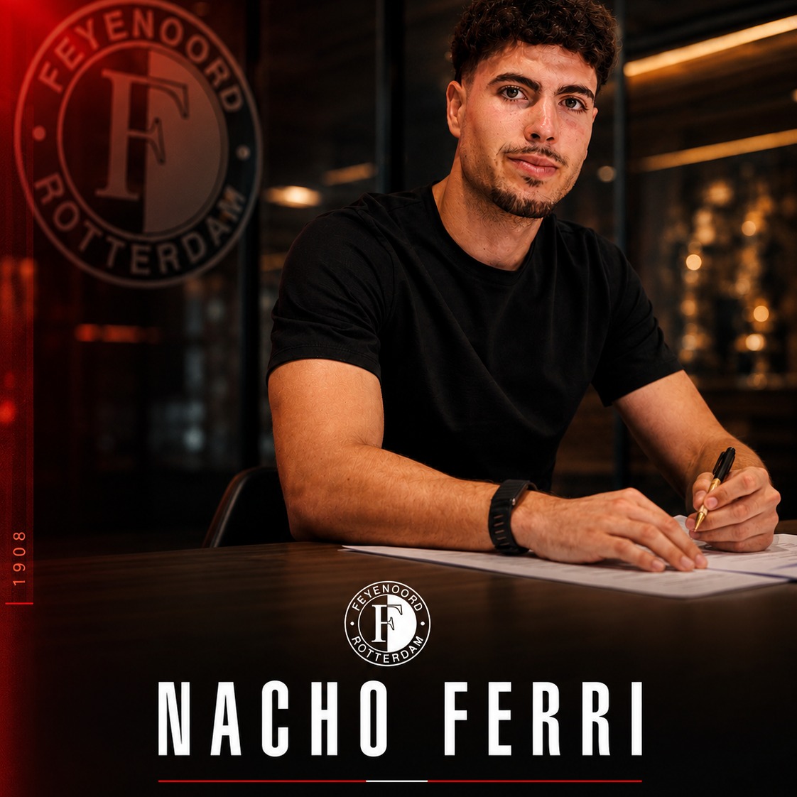 invsport's tweet photo. @Nachoferri_9  firma con el @Feyenoord equipo @ChampionsLeague 
¡Enhorabuena !💪🏼✍🏾⚽ Seguimos
#invsportplayer #feyenoord #firma #nuevocontrato #enhorabuena #nachoferri https://t.co/tKiqaSPbo7