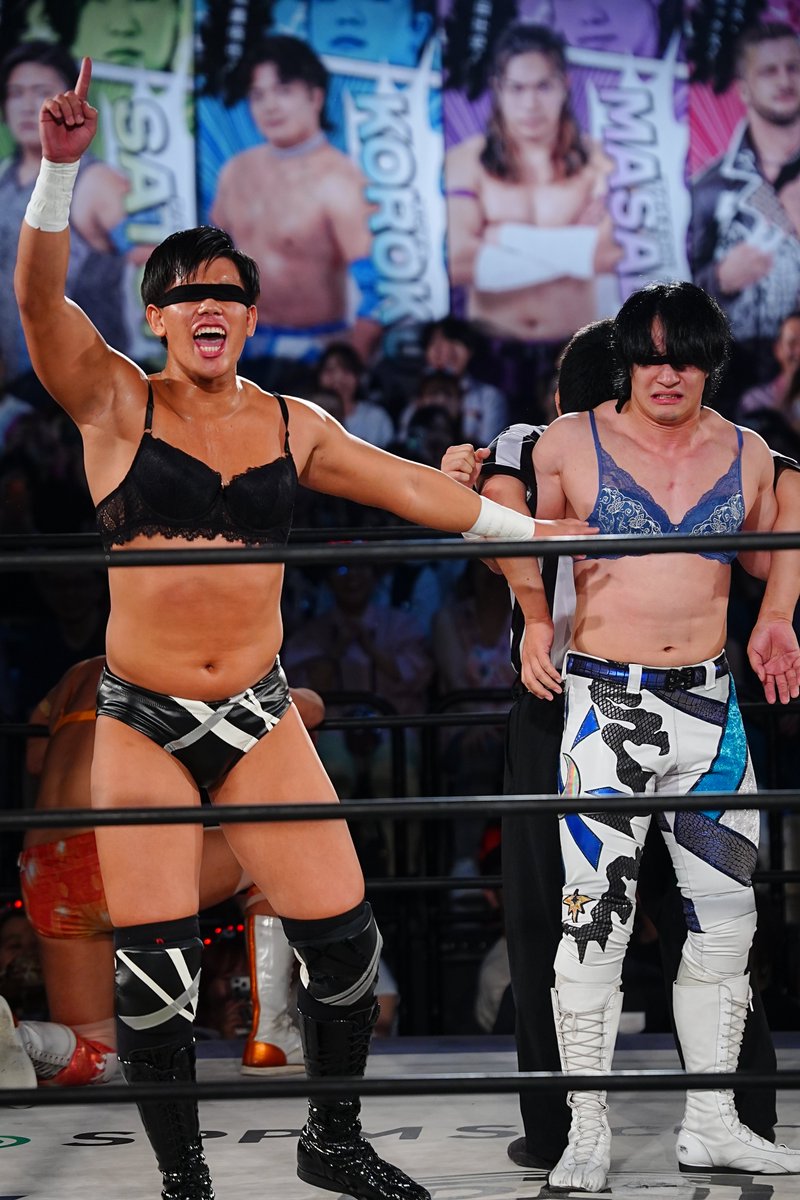 Kiki0222ki's tweet photo. 野球しようぜ！in目隠し乳隠しデスマッチ
#ddtpro #稲畑誠己 
26.7.16新宿 https://t.co/97aEPogD5X