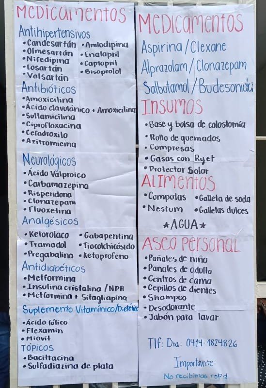 achicaelbote's tweet photo. 🚨 Atención 🚨 Lista actualizada. Insumos necesarios en el centro de acopio parroquia 'El Buen Pastor' (Bello Campo, Caracas). Favor difundir 🙏🏻: https://t.co/zj54K5AkyN