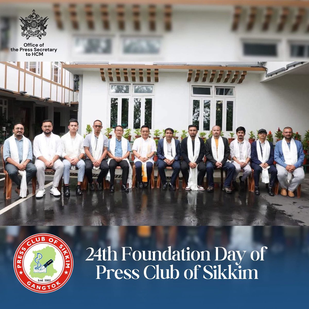 pressseccmsk's tweet photo. The Press Club of Sikkim today celebrates its 24th Foundation Day, marking nearly a quarter-century of service to the media fraternity and the people of Sikkim. Hearty Congratulations! https://t.co/YxqkyWMinF