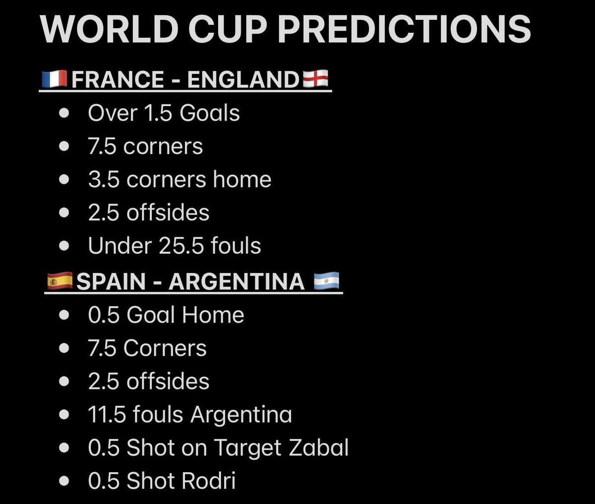 peguy_tbn's tweet photo. 🚨World Cup Predictions https://t.co/PmQxTaI94c