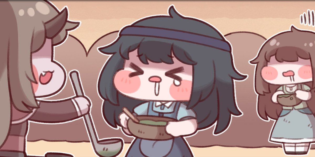 26964_art's tweet photo. とりあえずグラフィックを綺麗に、綺麗に、キャラをエロく、エロく、そんなソシャゲ界隈に疲れつつある中、
クレヨンで描いたような緩い絵がもちゃもちゃ動き回るソシャゲぶち込まれたらそりゃあウケますわ
ストーリー中の一枚絵がこれですよ https://t.co/0ykU95tqMv