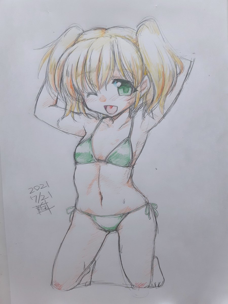 #これを見た人は無言で5年前の7月の画像を貼る 