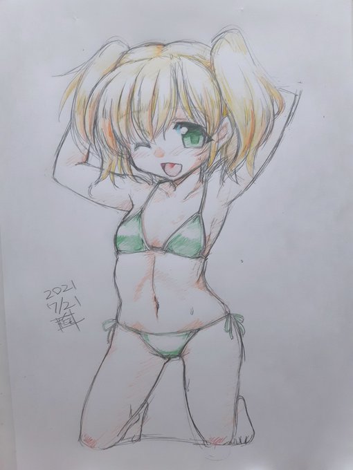 #これを見た人は無言で5年前の7月の画像を貼る