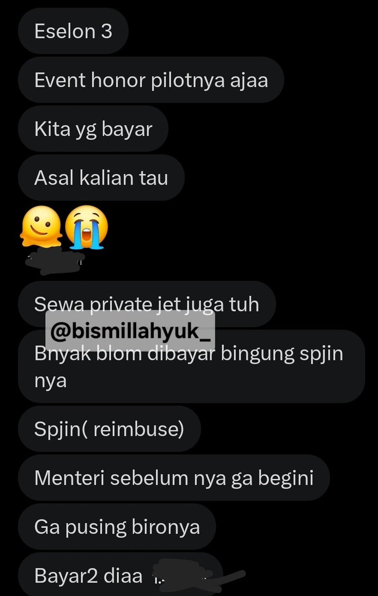 bismillahyuk_'s tweet photo. "Menteri PU Dody Hanggodo naik jet pribadi saat melakukan kunjungan. Harga sewa jet itu disebut mencapai 150 juta hingga 1 Miliyar."

🚨 INI VALID! Papi Dody paling anti sama naik pesawat komersil, mau nya sewa jet pribadi

Totalan tagihannya 8 Milyar. Sampai biro nya pusing :) https://t.co/MIyDWJwnvx