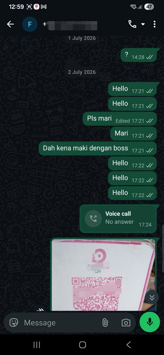 timtimtimtim96's tweet photo. 2/2
Okay busy tu i faham, tapi tak reply you yang buat i pening. I dah bagi qr code. Bayar pastu order lalamove pun boleh je. https://t.co/rnclY66hrh
