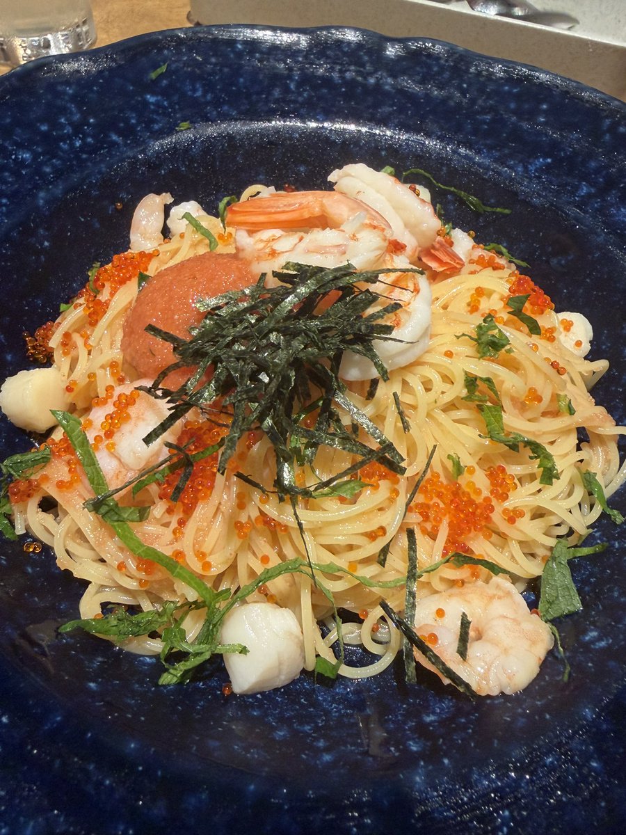 D40LS's tweet photo. 最近パスタばっかりたびてる🤣

ジョリパの冷製パスタ( *´꒳`*) https://t.co/H0IP06KPCj
