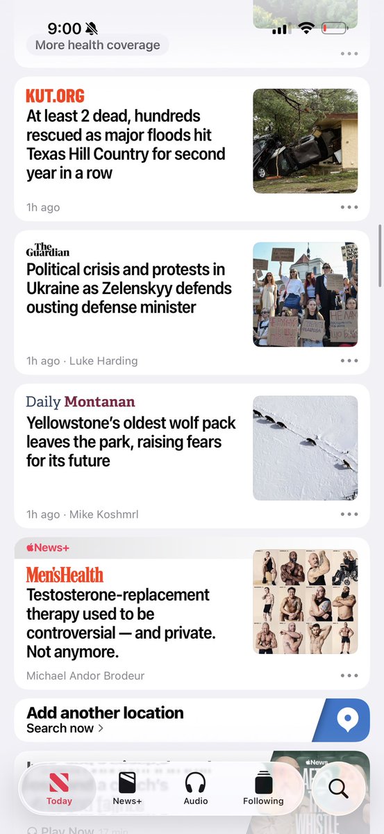 Schneider_DC's tweet photo. As Pres Trump is about to start his nationwide address, Apple News has nothing about it. NOTHING. https://t.co/oN5k6kB3Zq