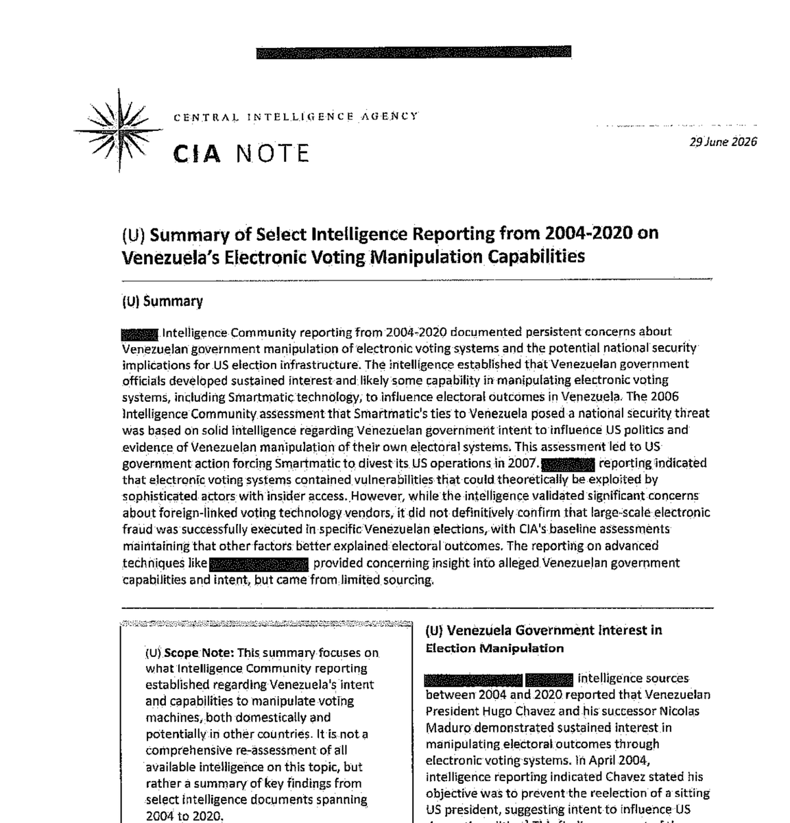 alandete's tweet photo. URGENTE | VENEZUELA. Trump se dispone a anunciar la desclasificación de documentos de inteligencia que, según la Casa Blanca, muestran que la CIA obtuvo información detallada sobre un supuesto plan del régimen de Nicolás Maduro para manipular digitalmente las elecciones parlamentarias venezolanas de 2020.
La información incluiría detalles precisos sobre los métodos desarrollados para alterar electrónicamente los totales de votos sin dejar rastros y sin que la manipulación pudiera ser detectada siquiera mediante una auditoría posterior.

Trump sostendrá que estos documentos demuestran que la alteración electrónica de resultados electorales no es una posibilidad teórica, sino una capacidad que habría sido estudiada y utilizada por el régimen venezolano. El presidente utilizará esas conclusiones para reclamar medidas urgentes que impidan que los sistemas electorales de Estados Unidos puedan ser pirateados, intervenidos o comprometidos.

Por ahora, la declaración se refiere específicamente a un supuesto complot de Maduro para manipular las elecciones de Venezuela, no a una confirmación de que las elecciones estadounidenses de 2020 fueran alteradas de ese modo. Se espera que Trump revele más detalles y documentos durante su discurso.