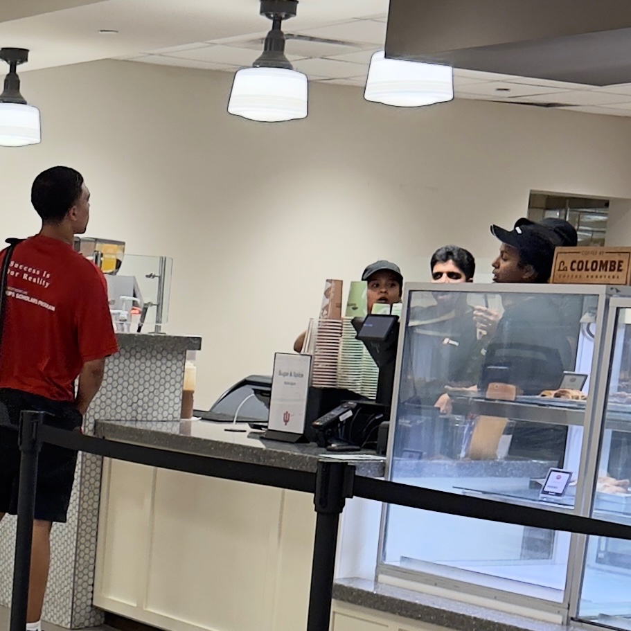 KColbertReport's tweet photo. INDIANA ( Indiana University)

I just spent a day and a half walking around the IU campus. 

Whoever has the contract for food concessions there seems to be hiring nothing but H1B Visa holders. 

The gift shops and other stores seem to be staffed by Americans. 

This needs to be investigated.  IU may not be hiring the entry level food service workers, but it appears their contractors are using H1-B workers.  

The contracts between IU and the food vendors should be reviewed.  

@AndrewIrelandIN @RepAndreCarson @IndianaUniv @MicahBeckwith @LGMicahBeckwith @AGToddRokita 
@indianagop @Jenee759215 @Jim_Banks