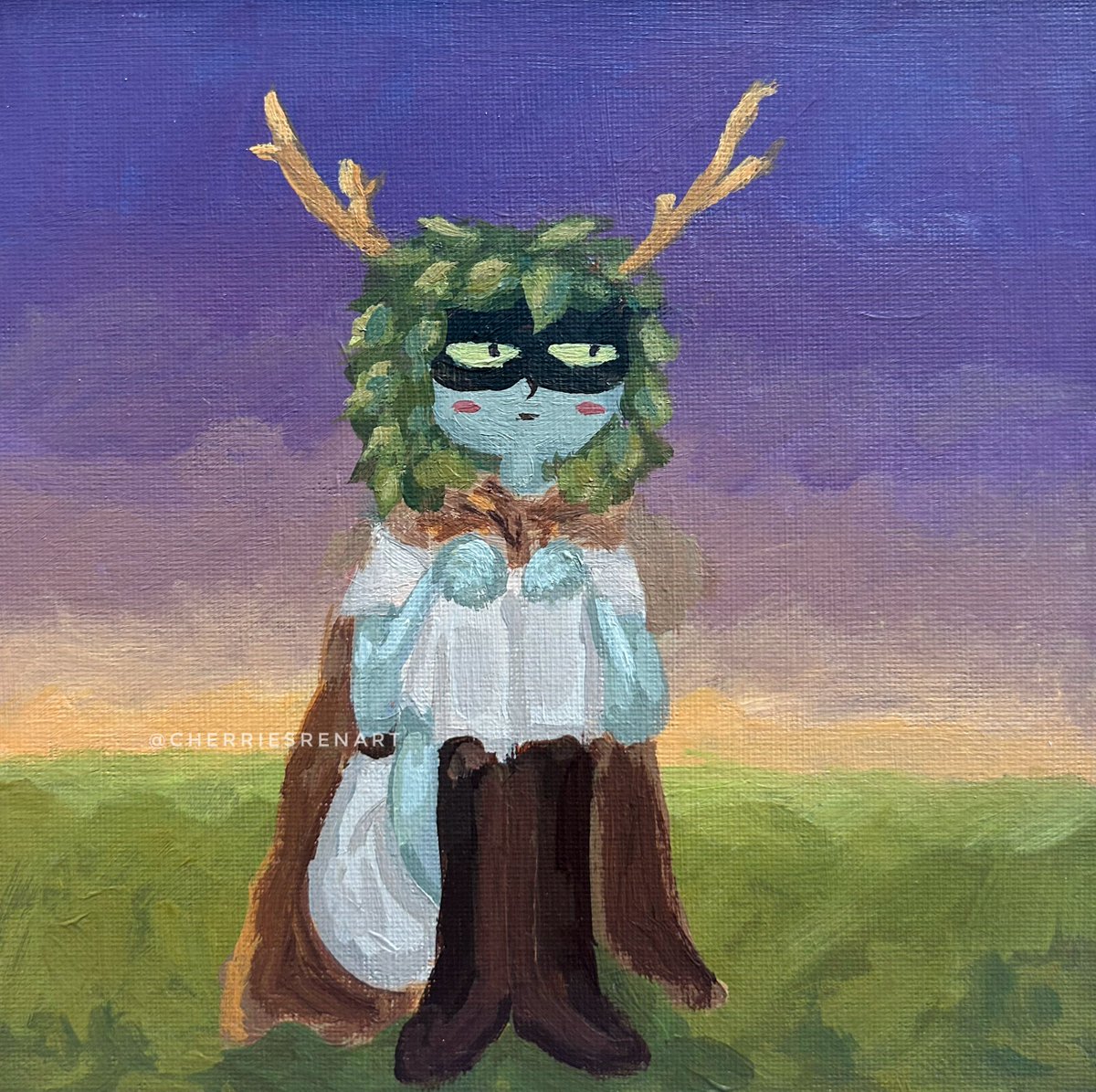 cherriesren's tweet photo. i also did a lil huntress painting https://t.co/hmRDKp2zwK