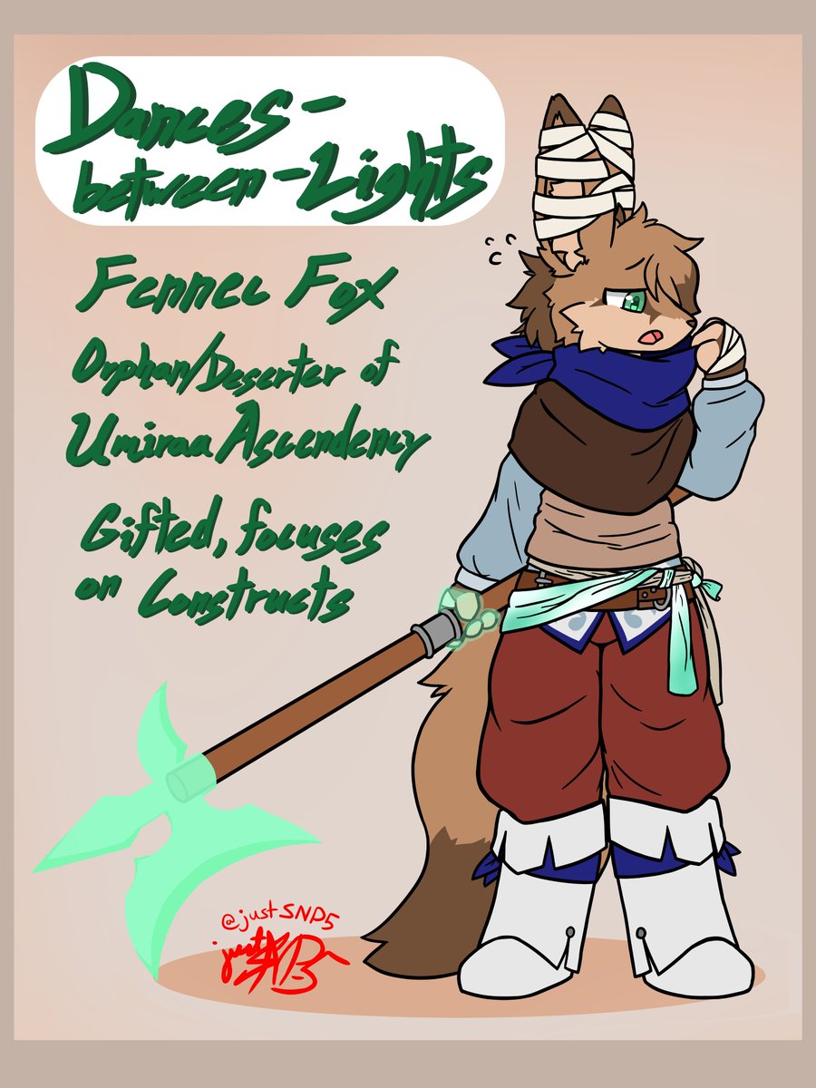 Just_SNP5's tweet photo. a drawing I did for my PC in a friend's rp game world c:
(they're just an insertion of my oc Pip into the world honestly) https://t.co/hkCgUdMQwo