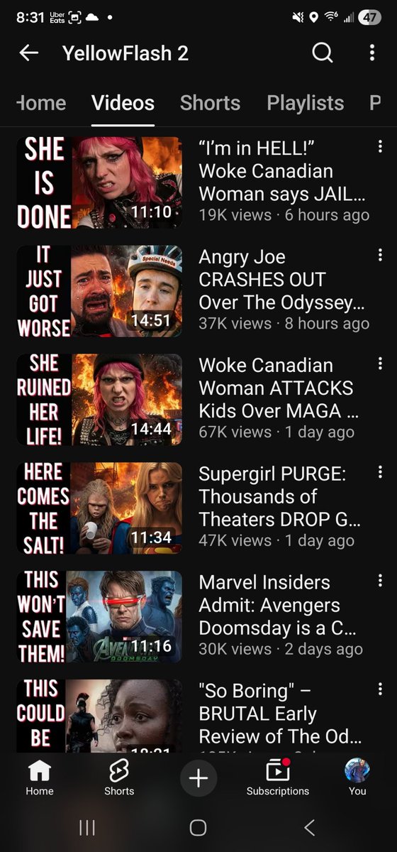 AngryJoeShow's tweet photo. @YellowFlashGuy you muppet, you literally just described your entire channel. LOL! 🤣 Here is you crying and "crashing out" about literally everything, including my mean tweets. Its probably why you hide your face, cuz you look like this, talk about bitch tits. 😉 https://t.co/qucUAa7wG8