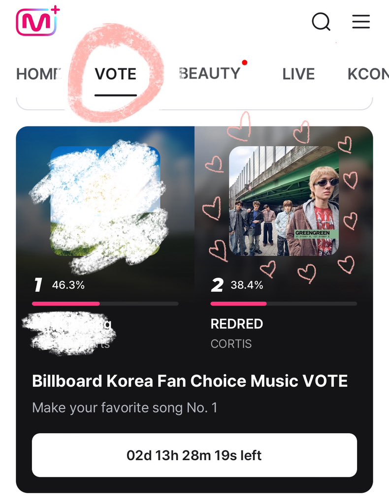 eyanngantuk's tweet photo. hi coer! 💖⭐️
yukss bantu vote #CORTIS jadi posisi pertama! ^_____^

— caranya 📝 : 
; download aplikasi ((MNET PLUS))
; klik vote 
; setelah itu tinggal klik kolom vote!

yang ndak paham bisa chat aku ya :o

btww disini vote enak betul lOoh! karena ga terlalu mabok iklan 🤏🏻⭐️ ⭐️⭐️⭐️⭐️