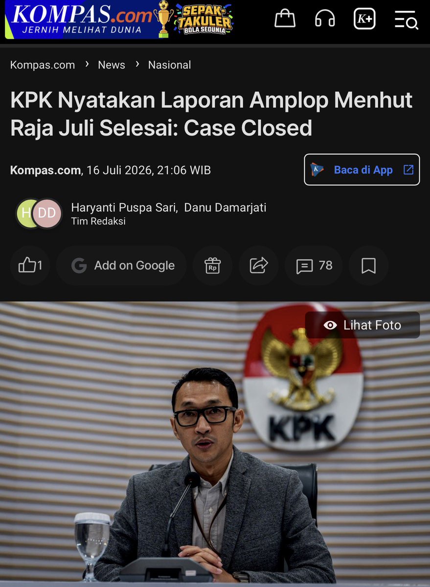 PreciosaKanti's tweet photo. • Kasus Jampidsus Febri Ardiansyah dibuatkan sprindik baru. Jeruk makan jeruk. 
• Kasus amplop, Menteri Kehutanan Raja Juli ditutup. 

Padahal, 2 kasus ini seharusnya dapat menjadi pintu gerbang untuk melacak aliran dana bagi para perampok negara. 

🤷‍♀️ yep. 
Belum terhitung kasus pengadaan kipas angin sejumlah 1.8T untuk Koperasi Merah Putih.. dimana menteri koperasinya dengan enteng menjawab: saya tidak tahu! 

Menjadi TOLOL bukanlah sebuah aib bag pejabat di Indonesia. 

https://t.co/S26kFPlJkg