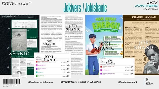 jokishanic's tweet photo. Hai hai!! Yang butuh joki tugas sd-sma, buat ppt, poster, infografis, atau cek turnitin boleh chat wa aku yaa! CEK TURNITIN 10K, no repository, free req filter! 

FASTRESPON CHAT WA 087891599833 (jokivers) 

#Zonauang #bealanja #jokitugas #cekturnitin https://t.co/7Bf8beX1sy