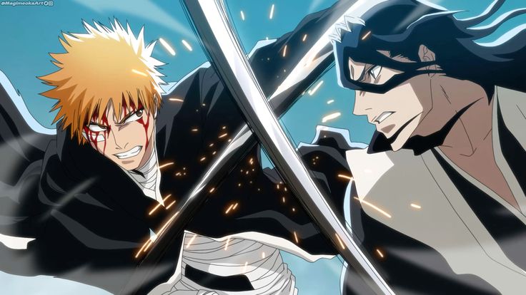 Aizensfav's tweet photo. Ichigo vs Byakuya https://t.co/rVE8P9JUYo
