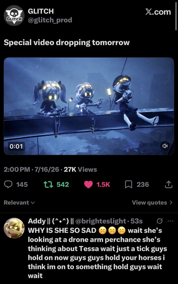 brighteslight's tweet photo. Dude wtf is wrong with that guy in the reply’s. Average murder drones fan am I right 🤣🤣🤣🤣🤣🤣🤣
#Murderdrones #serialdesignatonJ https://t.co/gFDvDqyidq