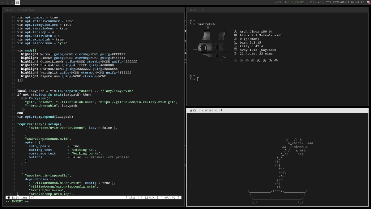 bot_unixporn's tweet photo. [sway] A minimalistic rice in sway
Link: https://t.co/8GhW2hnheI

#unixporn #linux #screenshot https://t.co/ZGXsELgbDz
