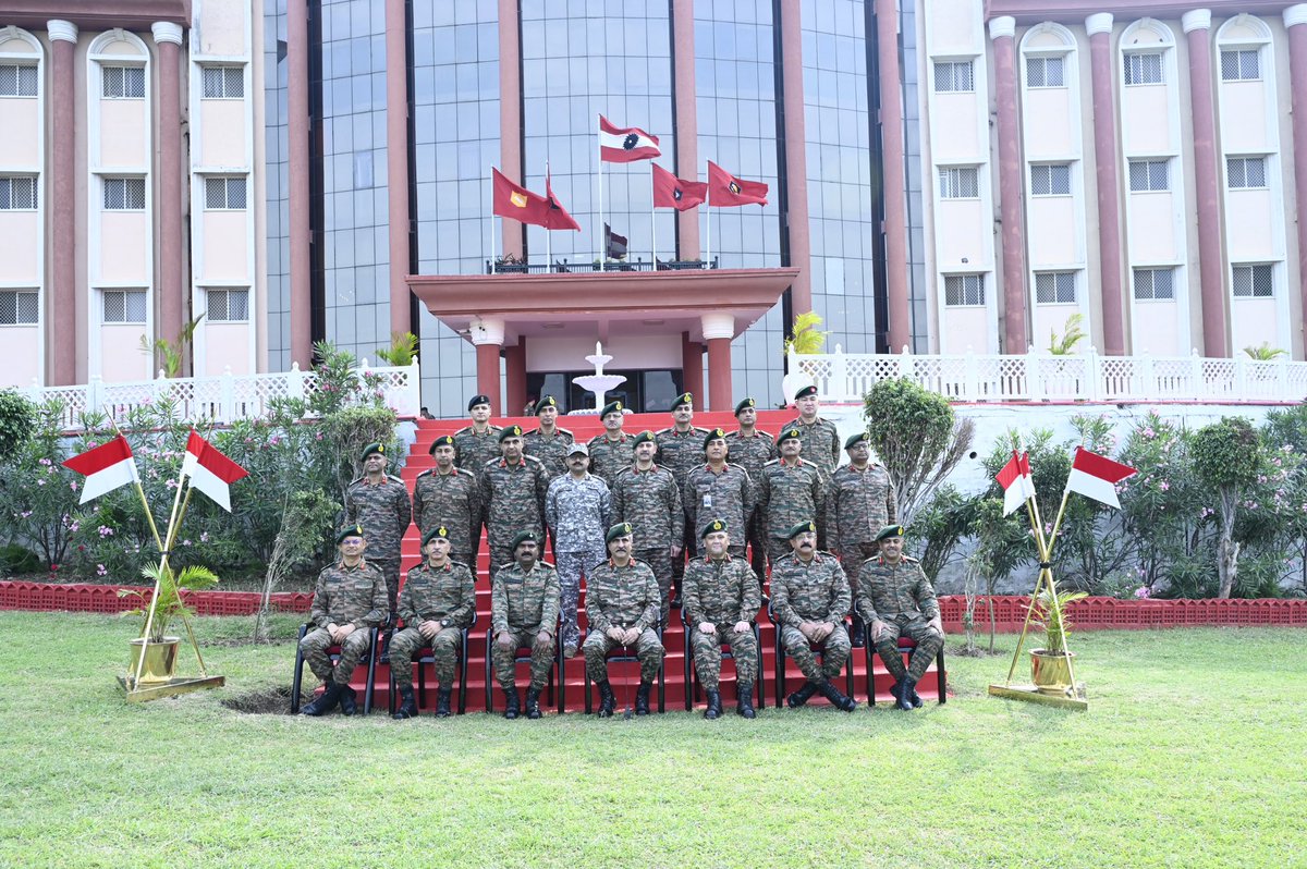 IaSouthern's tweet photo. Lt Gen Rajesh Pushkar, AVSM, VSM, #ArmyCommander, #SouthernCommand reviewed the operational readiness of #SudarshanChakraCorps, #ShahbaazDivision and affiliated formations. He was briefed on operational readiness, mission preparedness and ongoing capability development initiatives.

The Army Commander reviewed advanced training and #TechAbsorption initiatives undertaken by Sudarshan Chakra Corps. He also witnessed indigenous UAV platforms at #ShahbaazDivision demonstrating precision engagement capabilities to counter emerging threats. He lauded the formation's indigenous capability development initiatives in line with the #IndianArmy's #DecadeOfTransformation.

Interacting with troops, the Army Commander commended all ranks for their professionalism, operational preparedness and pursuit of excellence. He exhorted them to continue strengthening indigenous capabilities, embrace emerging technologies and remain a resolute, #FutureReady force prepared to meet the challenges of  future battlefields 

#IndianArmy
#DecadeOfTransformation
@adgpi 
@PRODefPune
@SpokespersonMoD