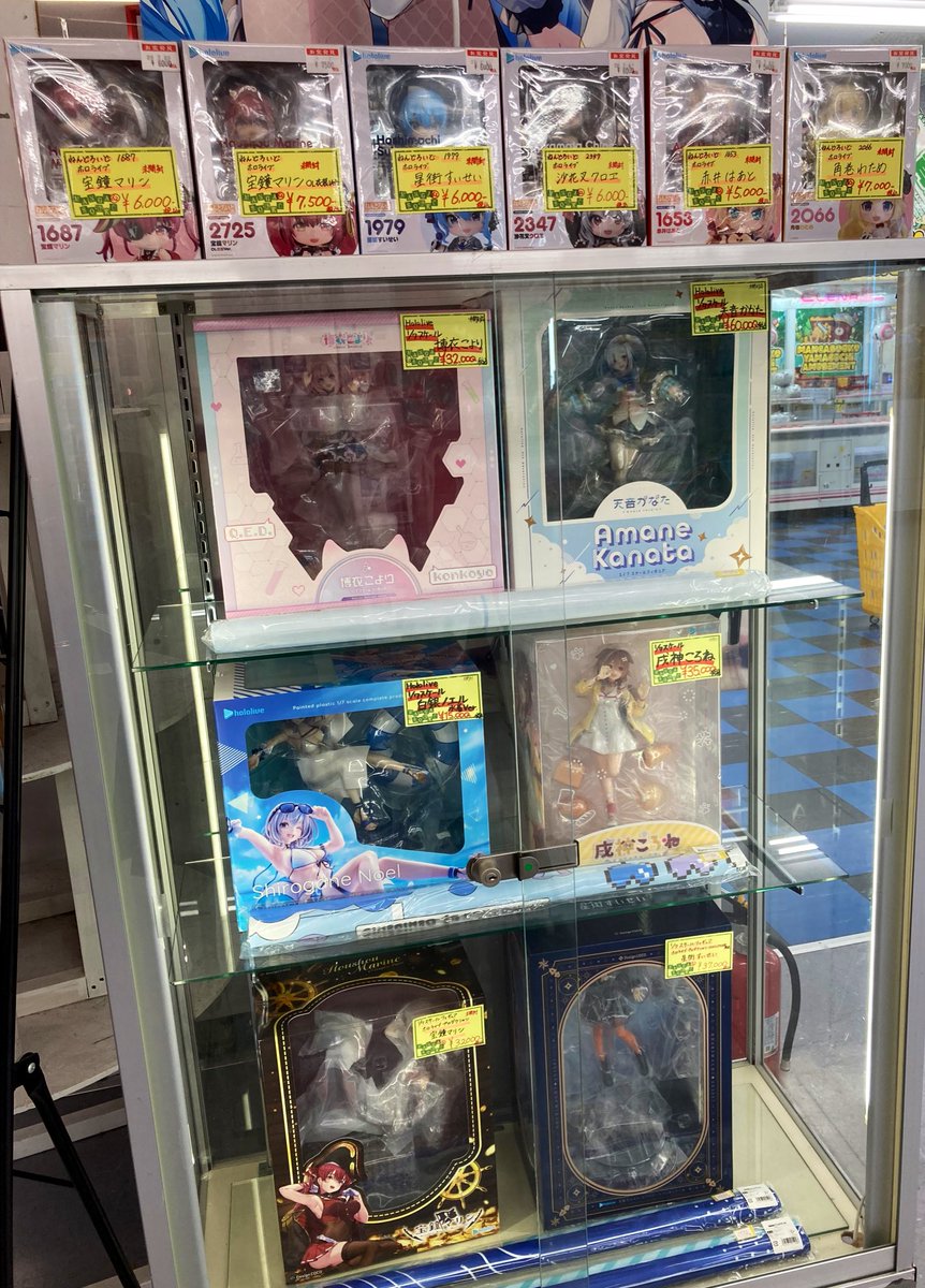 mansoutoy's tweet photo. 萌えコーナー 
ホロライブフィギュアやグッズあります！！ 
活動記念、誕生日グッズやアクスタぬいぐるみなどなど♪ 
買い取りもガンガンしてます！！ 
ご来店お待ちしております♪ 

#ホロライブ #hololive  #Vtuber https://t.co/CnongZlAa8
