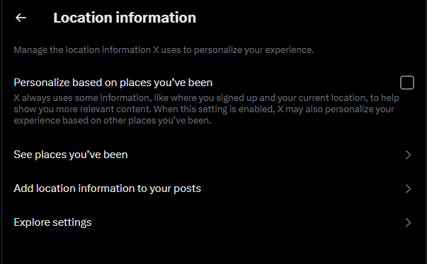 managhor's tweet photo. @RainyRentyn u can remove it in the privacy and safety in settings (its still stupid tht this is a thing) ((the add location tab has the "delete from all posts") https://t.co/3FOEMvEZAY