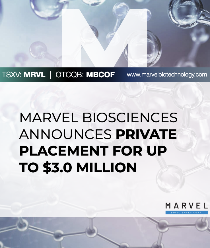 marvelbiosci's tweet photo. Marvel Biosciences $MRVL $MBCOF Announces Financing to Advance MB-204 Toward Phase 1 Clinical Trials; up to $3 million, proceeds expected to support the Phase 1 clinical development of its lead therapeutic candidate, MB-204.

Read the full announcement: https://t.co/E5RvhZ1rUz https://t.co/ARVAyofyft