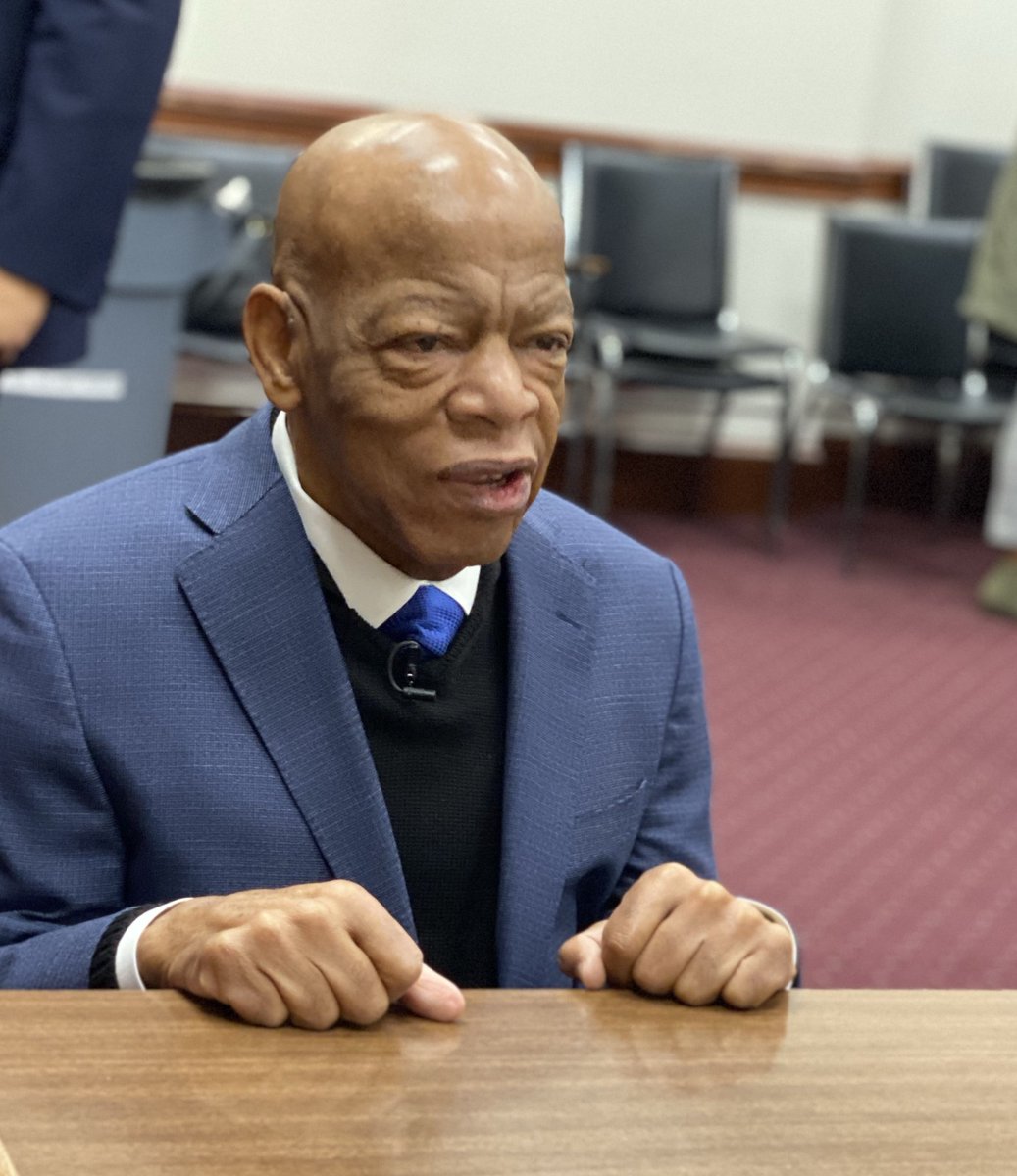 GeorgiaDemocrat's tweet photo. Today, we remember beloved Congressman John Lewis not just for the life he lived, but for the movement he helped build.

"Never, ever be afraid to make some noise and get in good trouble, necessary trouble." Let's honor his memory by doing exactly that. https://t.co/e2uiATYYCe
