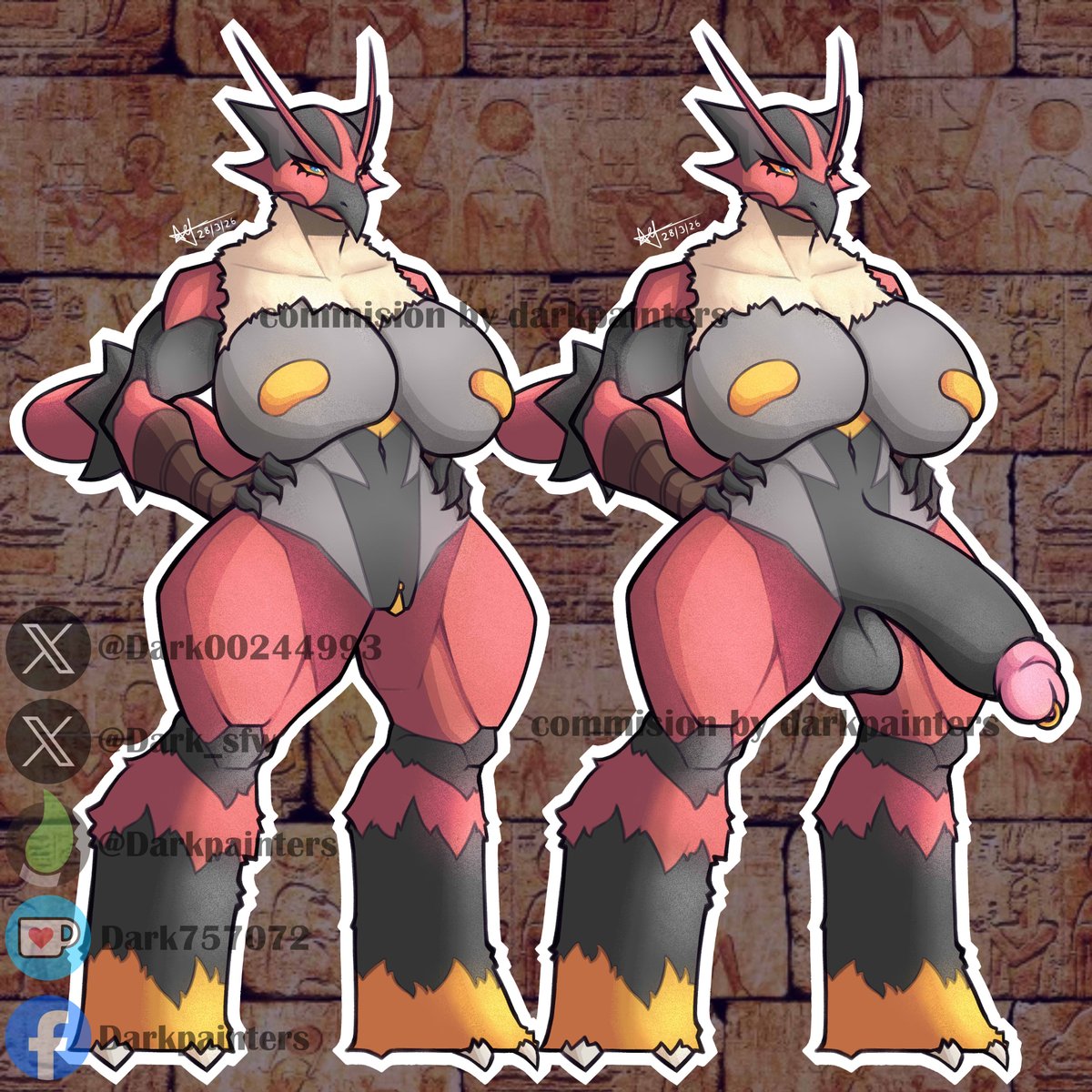 dark00244993's tweet photo. Blaziken Poké-fusions https://t.co/IOjUgU5Ci5