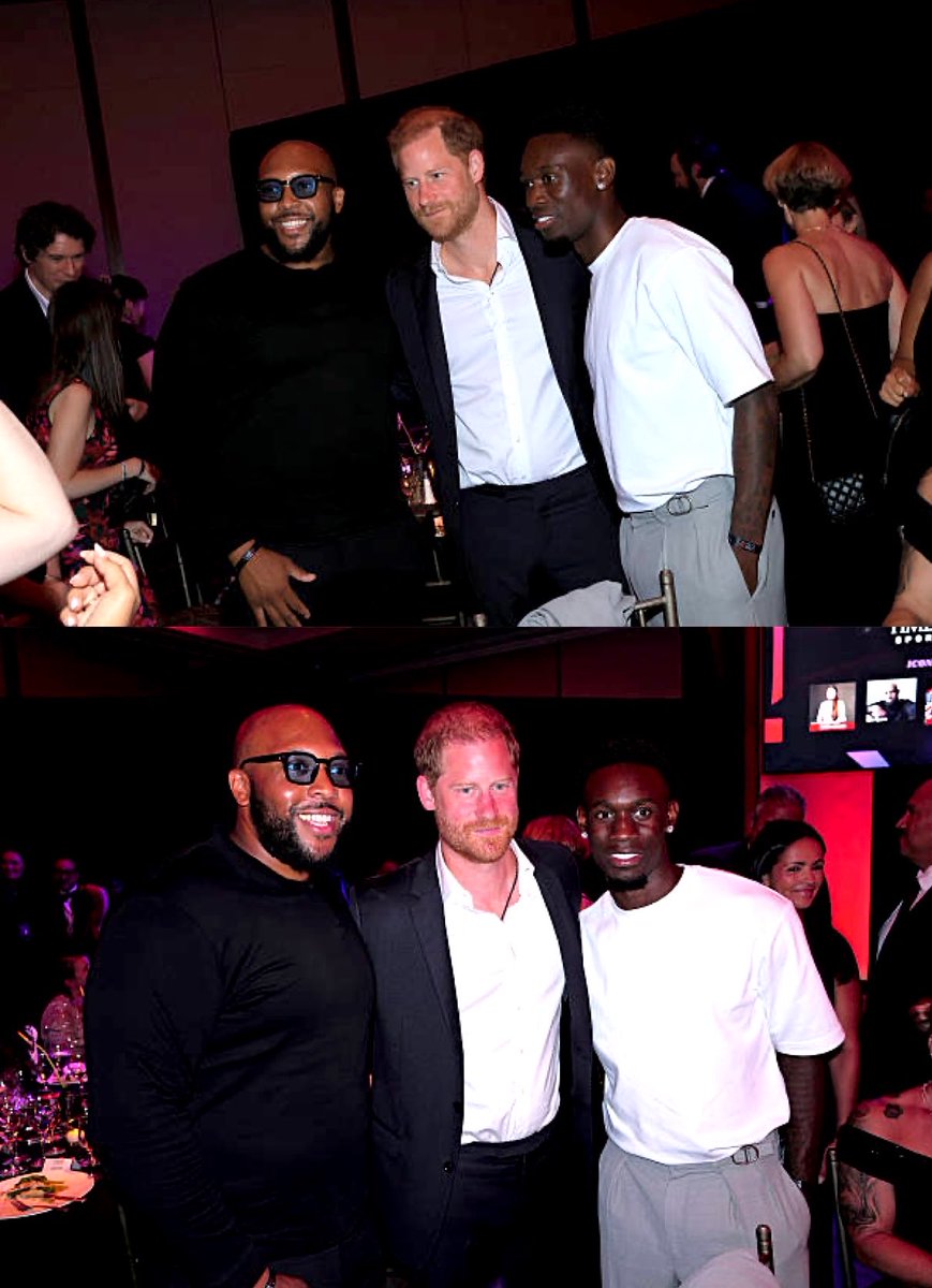 ChrisBaronSmit1's tweet photo. Prince Harry pictured with @USMNT Flo Balogun at the TIME100 Sports Gala 2026.

#TIME100Sports #PrinceHarry https://t.co/nBcY4GRj0I